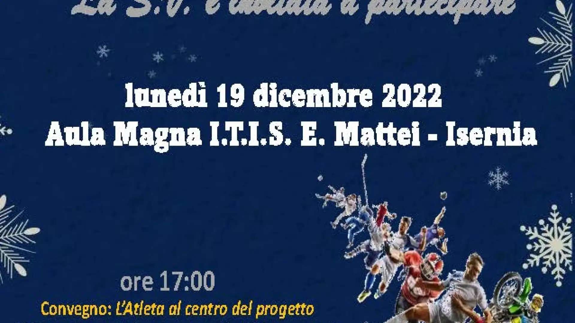 Coni Molise: al Coni Point di Isernia domani le ‘Stelle di Natale’ nell’aula magna del Mattei